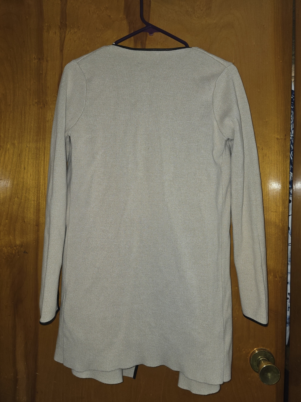 ZARA Knit Cream Open-Front Women's Sweater Cardigan - Picture 2 of 4